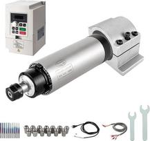 CNC suklio variklio rinkinys 220V 2.2KW Φ80mm CNC variklio oru aušinamas suklys + 2.2KW VFD + Φ80mm spaustuko laikiklis + ER20 apykaklė + grąžtai + laidai CNC maršrutizatoriaus mašinai