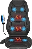 COMFIER Masažinis sėdynės užvalkalas su šiluma, masažinis kilimėlis su vibracija nugarai ir kaklui, atpalaiduojanti sėdynės pagalvėlė, nugaros masažuoklis namams, biurui, dovanos moterims