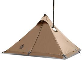 OneTigris APEX Trail palapinė 1 asmeniui, 4 sezonų, A-karkaso konstrukcijos, "Teepee" palapinė, lauko vandeniui atspari 3000 mm, šilta palapinė su kamino skyle ir sniego sijonu, skirta stovyklavimui, žygiams, lauke