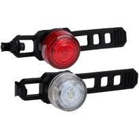 Silikono Led Dviračių žibintų Rinkinys Priekinis Ir Galinis Juodas Dunlop