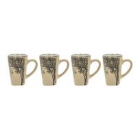 Iš akmens masės puodeliai kreminės spalvos 4 vnt. espreso 100 ml Hela – Villa Collection