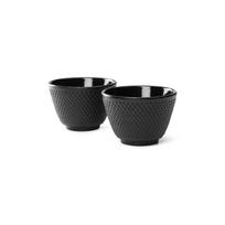 2 juodų ketaus puodelių rinkinys Bredemeijer Jang, ⌀ 7,8 cm