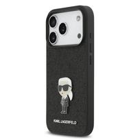 Karl Lagerfeld Fixed Glitter Metal Ikonik Case for Apple iPhone 17 Pro