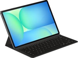 "Samsung Book Cover Keyboard Slim EF-DX620", skirtas "Tab S10 FE+" su QWERTY klaviatūra ir AI mygtuku, vientisas planšetinio kompiuterio dėklas, plonas dizainas, S Pen skyrius, juodas