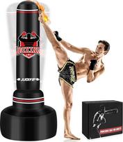 Boxsack Stehend für Erwachsene, 180 cm Schwerer Boxsack- Stehboxsack Aufblasbarer Kickboxsack für Reaktionstraining MMA Muay Thai Fitness Taekwondo