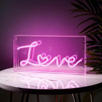 Lights4fun LED neoninės raidės Stalo lempa Sienų šviesos meilė Maitinimo galia veikė vidaus Motinos diena Dovana
