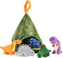 MorisMos Dinozauras Teddy Pliušiniai žaislai 30cm Žalioji mama dinozauras su kūdikiu viduje minkštas pliušinis žaislas berniukams Pūkuoti dinozaurai Dovanos vaikams Gimtadienio apdaila