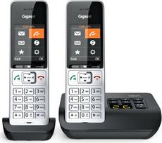 Gigaset COMFORT 500A duo Analog/DECT telephone Caller ID Black, Silver