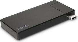 Lindy DST-Micro, USB-C Laptop Micro Docking Station with 4K Support and 100W Pass-Through Charging