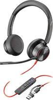 Poly Blackwire 8225 Stereo Microsoft Teams Certified USB-C Headset +USB-C/A Adapter