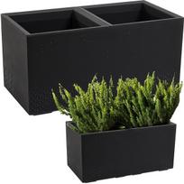 Gėlių lysvė KARO 800x400x400 ECO perdirbtas betonas - juoda LA936-04 LAMELA