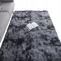 Pliušinis kilimas tamsiai pilkas minkštas purus storas plaukuotas 300x200cm kailinis