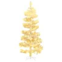 vidaXL Kalėdų eglutė su stovu/LED, balta, 180cm, PVC, spiralės formos