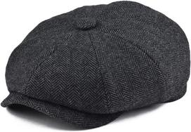 Vyriška plokščia kepurė "Newsboy Cap Tweed Cabbie Peaky Blinders Baker Boy Hat