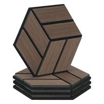 Akustinės panelės, Šešiakampis Medaus vaskas, 30x26 cm, Ruda, Akustilised paneelid, kuusnurkne mesilaspera, 30x26 cm, pruun