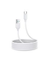 USB - USB Type C 3A įkrovimo ir duomenų perdavimo kabelis, 2m, baltas