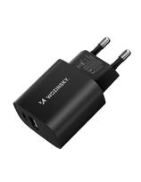 Wozinsky WGWCB USB-A USB-C 20W sieninis įkroviklis - juodas