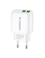 Wozinsky CUWCW 2.4A 2 x USB-A sieninis įkroviklis - baltas