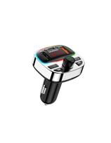 R2PRO+ automobilinis siųstuvas su PD 25W įkrovimo prievadais Bluetooth 5.3 RGB – juoda ir sidabrinė