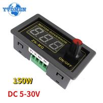 ZK-MG Variklio valdiklis DC 5-30V 12v 24v 5A PWM Reguliuojamas greitis Skaitmeninis ekranas Encoder Darbo ciklas Dažnis MAX 15A 150W juoda