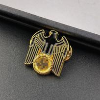 Di De paauksuotas metalinis ženklelis su juodu ereliu, europietiška ir amerikietiška aukštos klasės personalizuota sagė, medalis, aksesuarai, kalėdinė dovana, dovanėlės į kojinę juoda