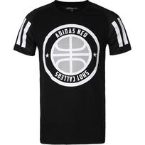 Adidas Neo Lifestyle Casual Series Round Neck Comfortable Pullover Raglan Sleeve Striped Short Sleeve T-Shirt Men T-Shirts Black CV6938 M