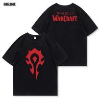 2025 World of Warcraft marškinėliai Genties logotipas Sąjungos ženklelis WOW Amerikietiškas Retro Laisvalaikio Storas medvilninis trumpomis rankovėmis S