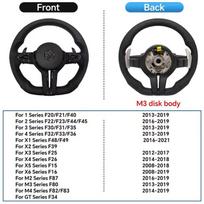Juodo chromo sportinio odinio vairo rato BMW F30 F36 F20 F23 F22 M3 F80 X1 F48 F10 F07 F01 M5 E84 E87 E90 E70 Automobilio priedas M3 sporty （No airbag） juoda