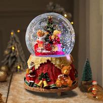 Crystal Ball Music Box Night Light – Christmas & New Year Gift for Kids 10*10*15 CM