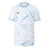 Under Armour dryžuoti sportiniai fitneso marškinėliai trumpomis rankovėmis su apvalia apykakle Unisex Viršutiniai drabužiai Balti 25500523-100 5XL