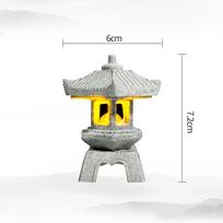 Mini pagodos žibinto šviesos sodo statula Mikro peizažas žuvų bako Zen kiemo akvariumas Bonsai Zen sodo namų lauko dekoracijos