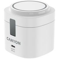 CANYON 4 in 1 Wireless Charging Stand, 30W max, Size: 70x70x70.3mm, weight: 414g, with 65W charger and 1M cable, white