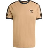 Adidas Originals Trys Juostelės Slim Fit Apvalia Kaklo Marškinėliai Vyriški Viršutiniai Drabužiai Šviesiai Ruda JY1370 S