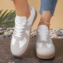 Fashionable New Lace Up Round Head Sexy Sports Walking Shoes for Women Spring and Autumn Anti Slip Comfortable Casual Shoes 36