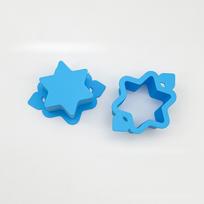 1pc Round Cake Pop Art Mold Set Baking Mold five-pointed star model mėlyna