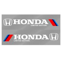 2 vnt. 3D lipdukai automobiliui, sportiniai lipdukai ant šoninės kėbulo dalies, automobilio aksesuarai Honda Civic Fit Jazz Accord Pilot Passport Stepwgn CRV BRV HRV balta