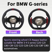 Individualus CS Nappa odos BMW 3 4 5 serijos G01 G20 G21 G80 G81 G22 G23 G26 G30 G32 G87 G80 automobilių aksesuarų sportinis vairas raudona