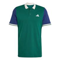 Adidas Teniso Paveldėjimo Logotipas Drėgmę Sugeriantis Megztinis Madingi Trumpomis Rankovėmis Polo Marškinėliai Vyriški Polo Marškinėliai Universitetinė Žalia JC6745 S