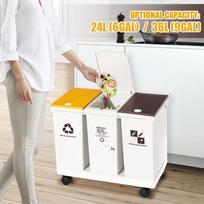 Virtuvės rūšiavimo šiukšlių dėžė Namų kampas Šiukšlių kibiras Grindų Stovimo Vieta Taupantis Šlapias Sausas Rūšiuotas Šiukšliadėžė 24/36L 24L