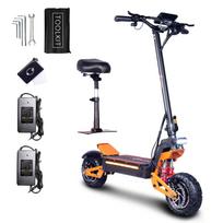 TOURSOR X5 60V Suaugusiųjų sulankstomas elektrinis paspirtukas 3000W Dvigubas variklis E-paspirtukas 60V40AH Baterija 11 colių padangos Visureigis E-paspirtukas juoda/oranžinė