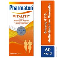Pharmaton Vitality - Multivitaminų, mineralų ir Korėjos ženšenio G115® maisto papildas, 60 tablečių 1 PRC