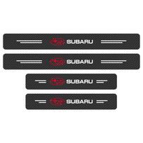 4 vnt. Automobilio durų slenksčių apsaugos lipdukai iš anglies pluošto, skirti Subaru Outback Crosstrek XV Forester BRZ Legacy Impreza WRX 2006 STI Ascent Subaru juoda