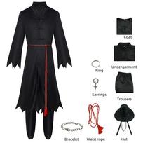 Vaikų Demonų Medžiotojai Saja Berniukų Cosplay Kostiumas Helovinas Mergaitės Berniukai Kpop Saja Kostiumas Viršus Kelnės Kepurė Auskarų Rinkinys Vakarėlis Scena Kids 110 size