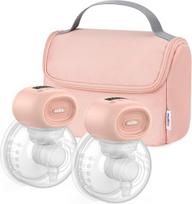 Dvigubas belaidis pientraukis Nuliie YM-8806 komplekte 14/17/20/24/27 mm krūties gaubteliai Pink