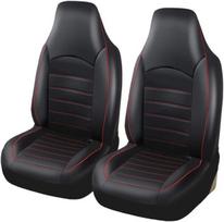 Universalaus automobilio sėdynių užvalkalai Pu oda, juoda/raudona