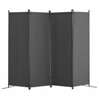 Vevor 4 dalių pertvara 228x172,5 cm sulankstoma garso nepraleidžianti širma pilka