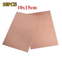 10 vnt. 10x15 cm FR4 stiklo pluošto vario dengta laminato plokštė 10*15 cm vienpusė PCB DIY spausdintinių prototipinių grandinių plokštės geltona