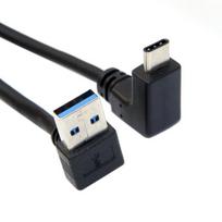 Usb C į Usb 3.0 90° kampinis duomenų prailginimo laidas, 1m