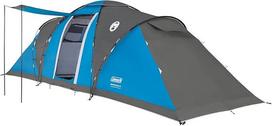 Coleman Spruce Falls 4 Zelt | 4 Personen Vis-a-Vis Familienzelt mit 2 gegenüberliegenden Schlafkabinen in XXL-Größe und Wohnbereich | 4 Mann Campingzelt | 3000 mm wasserdicht | Eingenähte Bodenplane