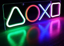 Neoninis ženklas "Gaming", neoninis ženklas "Gaming", "Gamer LED Neon Light", "LED Neon Light", vaivorykštinė spalvinga dekoratyvinė šviesa žaidimų stiliumi, būtina barams / žaidimų kambariams / elegantiškiems žaidimų langeliams